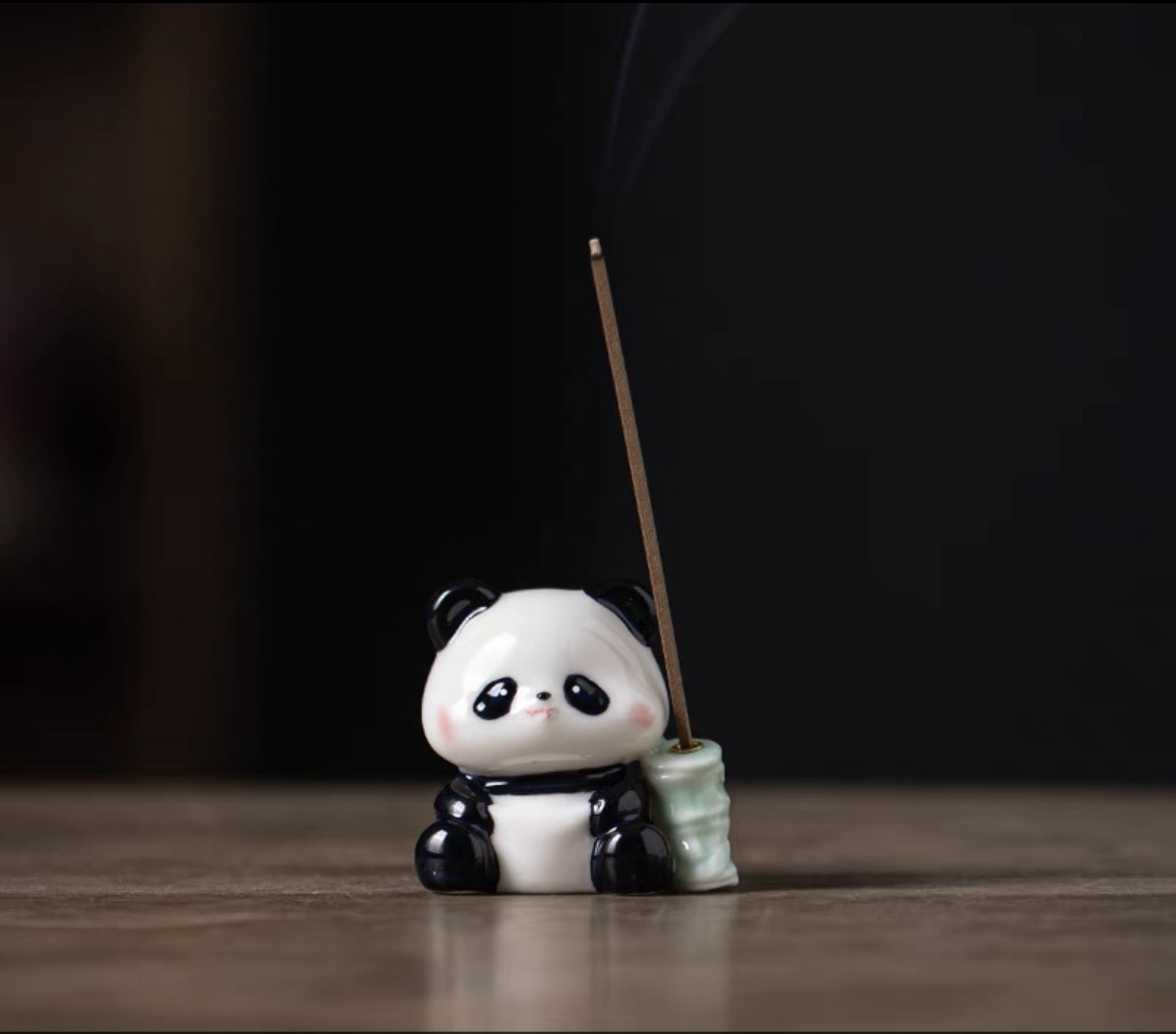 创意小熊猫陶瓷沉香线香香插香简约中式茶宠多色可选摆件,家居饰品,香托/香盘/香座/香插,淘宝优惠券,粉丝福利购,淘宝优惠卷