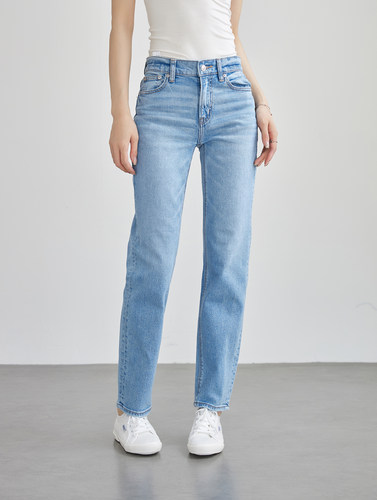 小直筒jeans系列修饰腿型宽松直