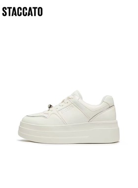 思。2026新款厚奶酪小白鞋板鞋厚底运动休闲鞋女鞋A3832AM6.34-39