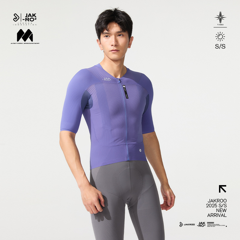 捷酷春夏新款TB Knight男士梭织短袖轻量高弹透气立体裁剪骑行服