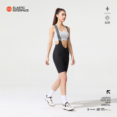 捷酷春夏新品TB Knight女士蜂窝提花梭织面料双箭头竞技背带短裤