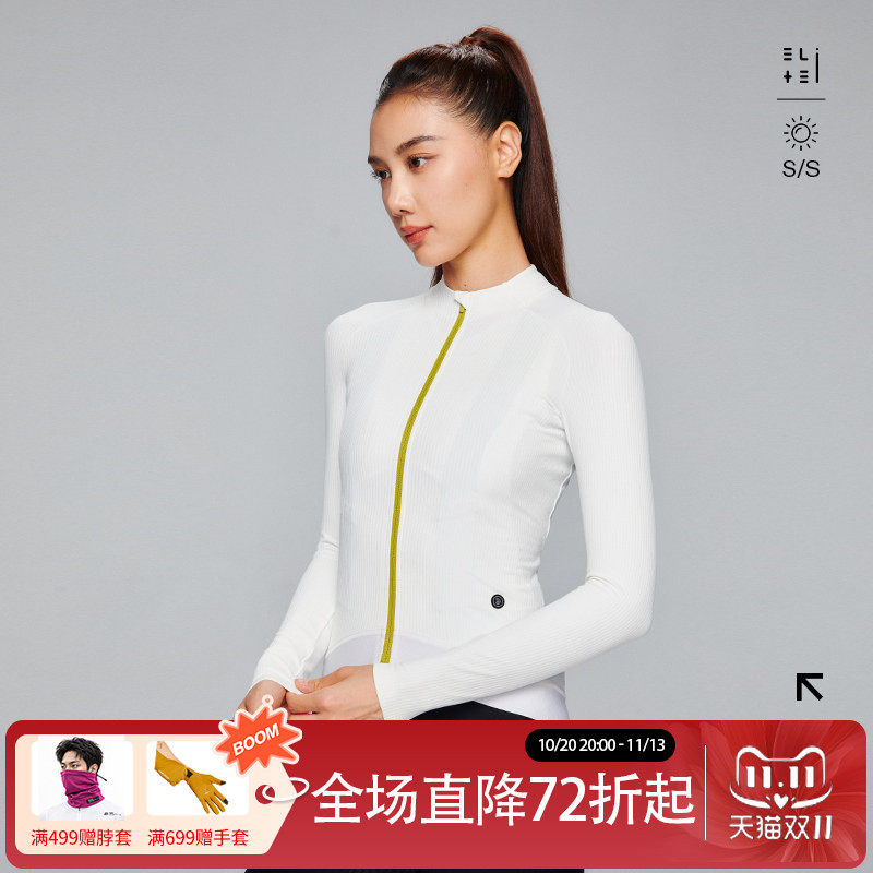 捷酷春季新品ELITE NOVA女士长袖骑行服抽针条纹亲肤舒适骑行上衣