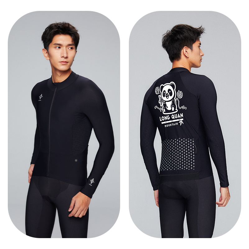 捷酷25秋冬城市限定城男士抓绒长袖日常通勤透气自行车保暖骑行服