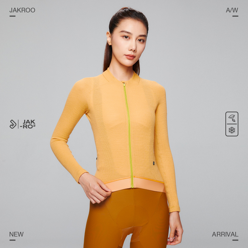 捷酷秋冬新款ELITE 美利奴羊毛女士长袖户外运动骑行舒适款骑行服