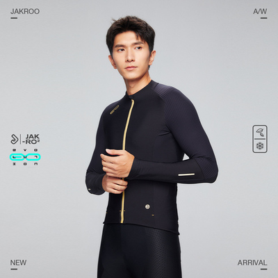 捷酷秋冬新款EVO-THERMAL第三季男士抓绒长袖上衣竞技版5℃骑行服