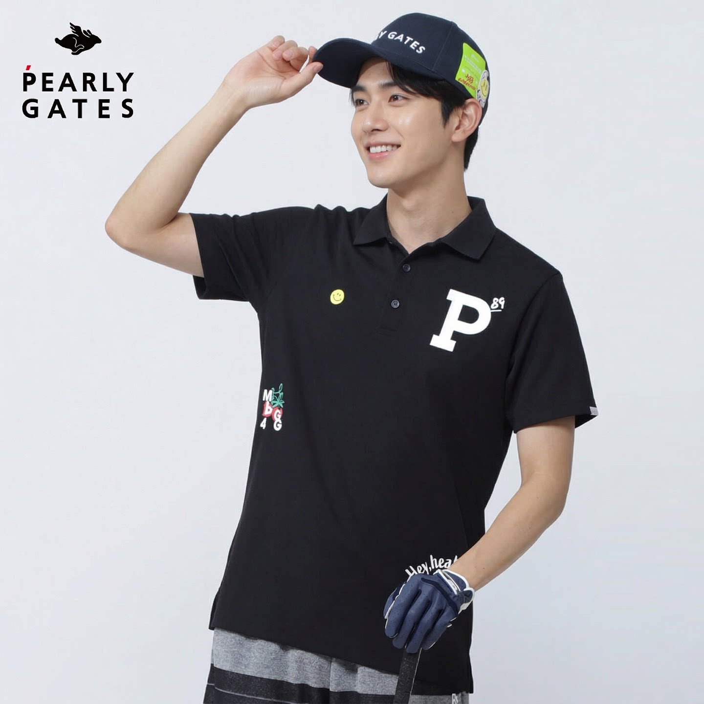 PearlyGates高尔夫服装PG男士新款夏季清凉修身透气短袖POLO衫T恤