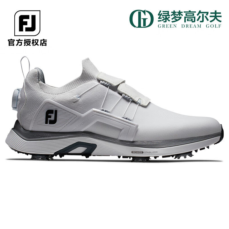 FootJoy高尔夫球鞋男士HyperFlex 运动轻量旋钮新款FJ透气有钉鞋