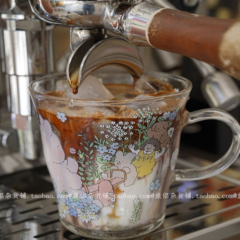 高硼硅可爱阿满玻璃杯