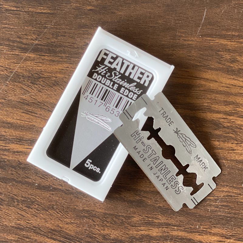 feather水洗式双面剃须刀片削发