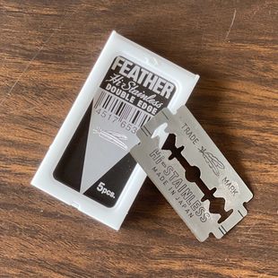 日本feather羽毛双面刀片老式刮胡手动剃须白金刀片替换式削发器