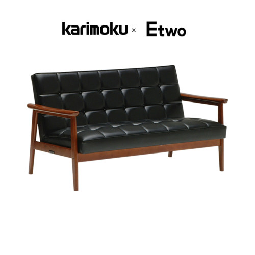 正品Karimoku60日本进口K chair双人椅日式实木复古小户型沙发椅
