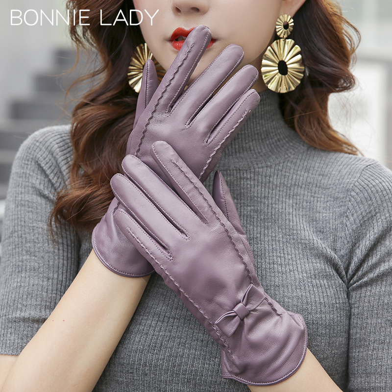 加绒加厚保暖中长款复古皮手套