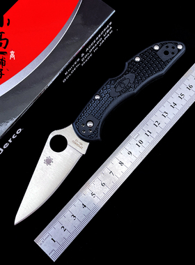 美国 蜘蛛 Spyderco C11FPBK Delica 4  C11 户外折刀 VG-10 黑柄
