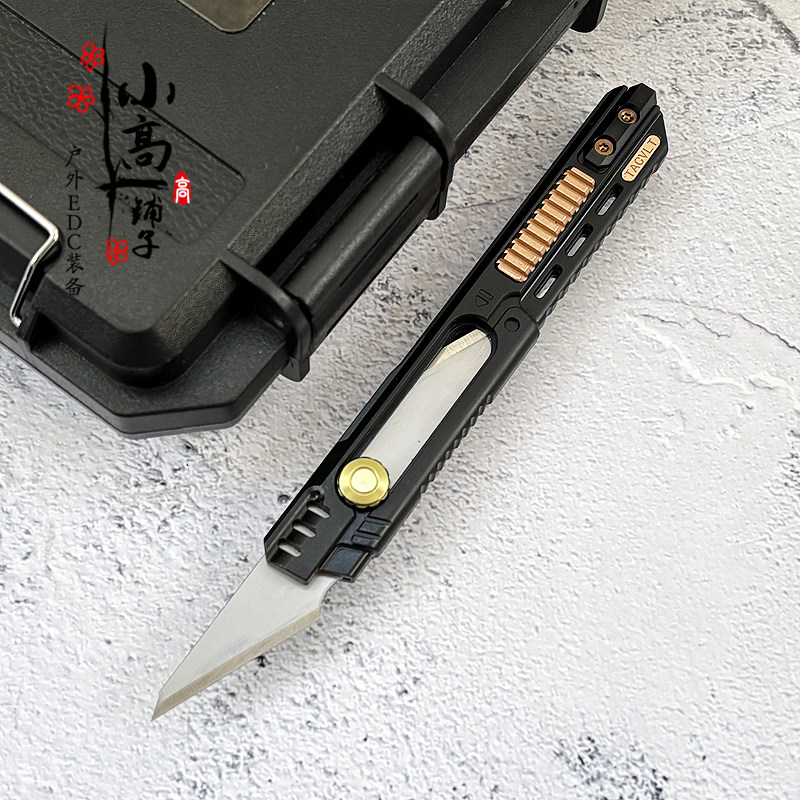 ONE EDC TC21钛合金 终结者2 户外便携多用工具美工刀随身开箱刀