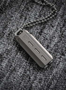 XGEDC TC21钛合金 EDC项链防水仓盒药品盒防水胶囊项链吊坠香粉盒