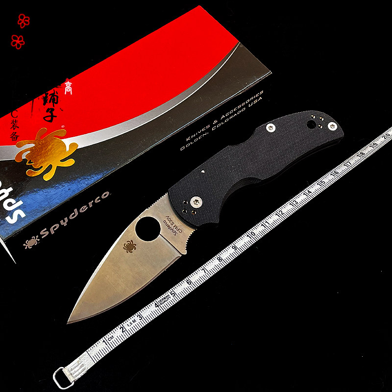 美国 spyderco 蜘蛛 c41gp5 native 5 户外edc折叠刀cpm s30v全刃