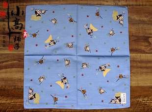 刀具 猫头鹰 棉质手帕 日本原装 方巾刀布 备收藏用 刀帕 EDC装