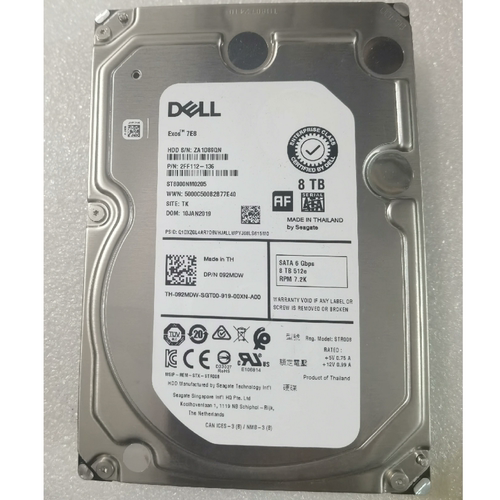 EMC DELL 92MDW 092MDW SEAGATE ST8000NM0205 8TB 7.2K SATA