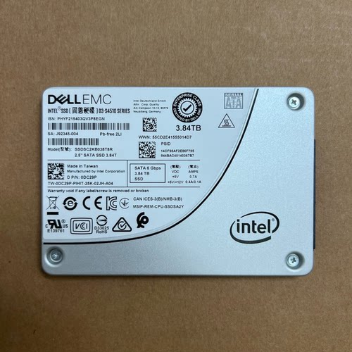 Dell 3.84T SATA SSD DC29P 3RRN8 FXN68 1RHK2 6Y7Y1 S4610