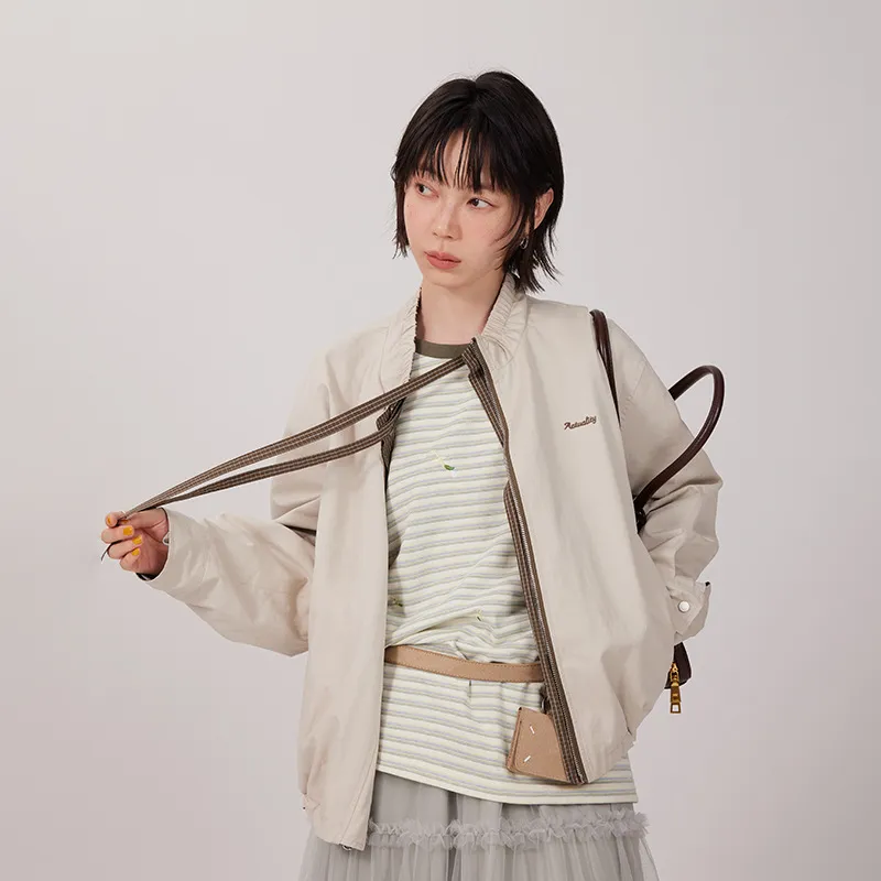 BORAN帛然百搭两面穿夹克外套2025冬季新款休闲冲锋衣女 B2E8072W