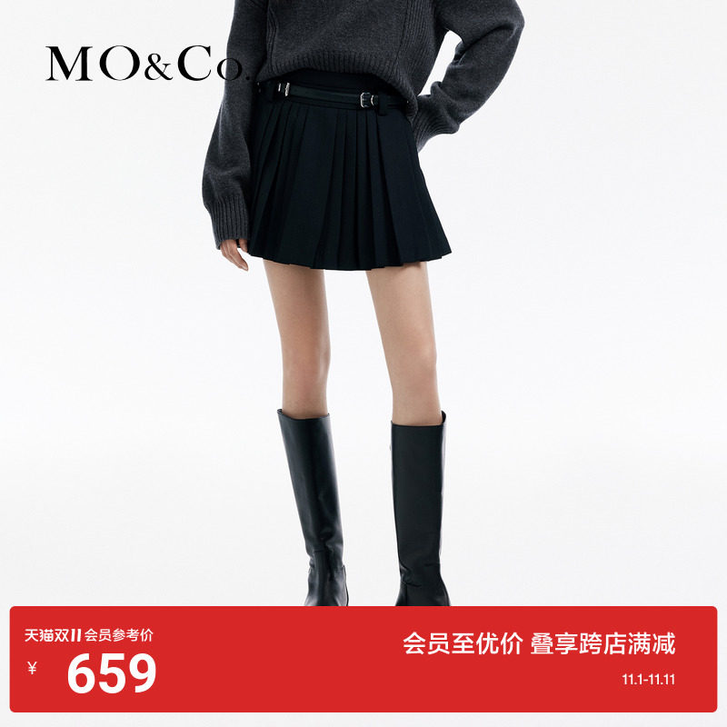 �ۻ��㣺�л���ɫ M/165 MOCOѧԺ��ѹ�޵�����������ȹ