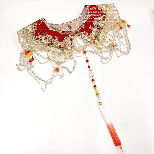 珍珠云肩成品丝绒涤纶背云