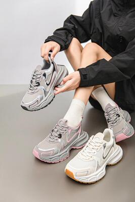 SACHA新款慢跑老爹鞋高弹柔软耐磨防滑透气运动厚底休闲轻量跑步