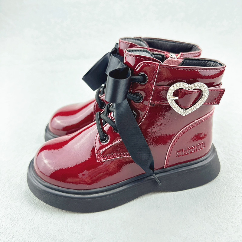 正品staccato思加图童鞋冬款女童时尚公主休闲百搭儿童靴子97214