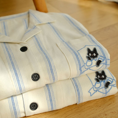 野兽情侣舒适纯棉磨毛睡衣