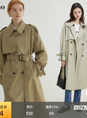 范洛Fano 经典廓形气质中长款英伦风2026春新款高级感风衣外套女