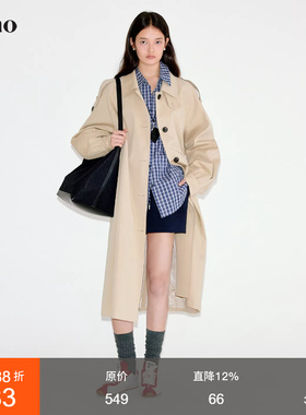 范洛Fano 经典轮廓落肩肩章松弛感长款风衣外套女2026春季新款