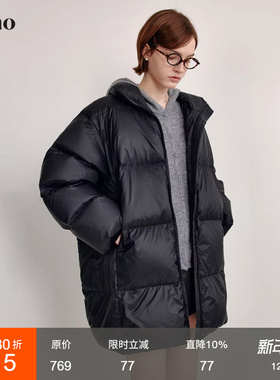 范洛Fano“高充绒三星安心90绒”羽绒服女2025冬面包服外套中长款