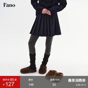 范洛Fano 慵懒复古冬季加绒保暖仿貂绒平底家居外穿拖鞋女2025冬