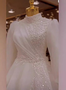 wedding dress法式轻婚纱感新娘超仙晨袍出门纱气质优雅高端宴会