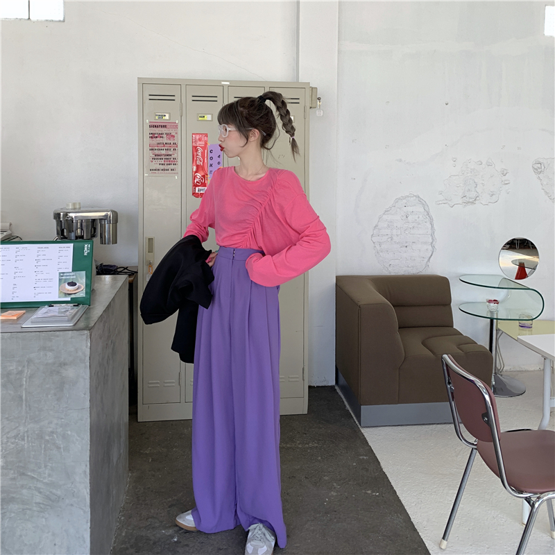 Real price - spring new high waist loose straight pants