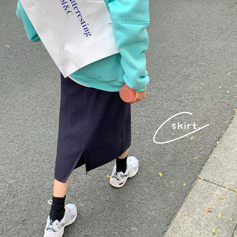 Real shot real price ~ autumn and winter versatile high elastic Hip Wrap Skirt