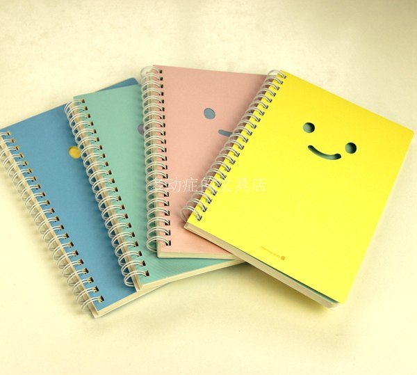 满79免邮 韩国morning glory 32k笑脸线圈记事本 笔记本