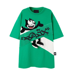 T恤男女同款 潮流纹样拼接短袖 2026夏季 3114 C3104 鸟家女装