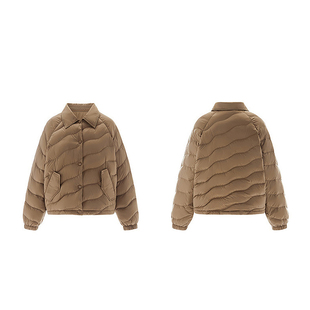 衬衫 领设计感短款 轻薄羽绒服C4114 鸟家女装 时尚 4116 冬装