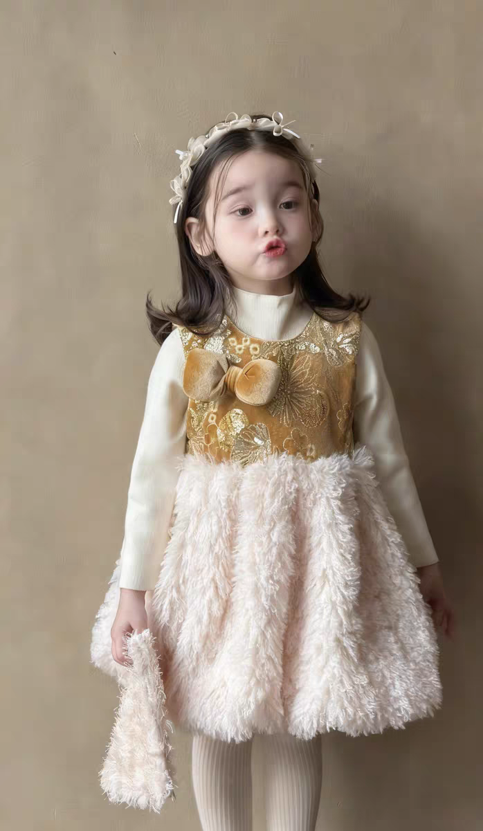 苏西品牌女童冬轻奢小香风亮片珠绣蛋糕裙套装秋冬加绒公主礼服裙,童装/婴儿装/亲子装,套装,淘宝优惠券,粉丝福利购,淘宝优惠卷