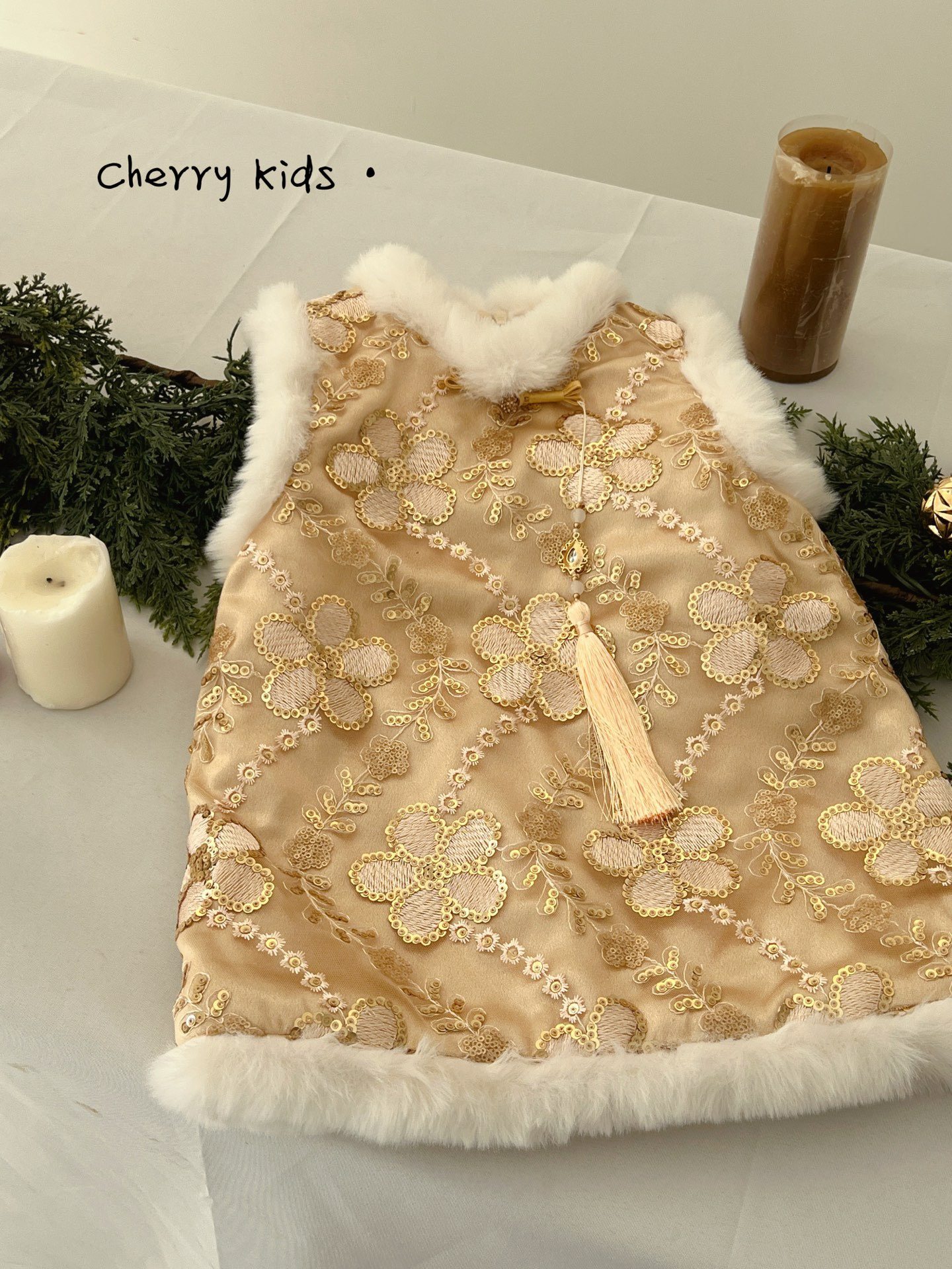 Cherry女童新中式刺绣旗袍冬装儿童夹棉拜年服宝宝中国风周岁服,童装/婴儿装/亲子装,旗袍,淘宝优惠券,粉丝福利购,淘宝优惠卷