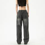 女装类目现货抖音品美式高街破洞牛仔裤男女夏潮冰丝薄GX06P65，女装牛仔裤，电商C303A