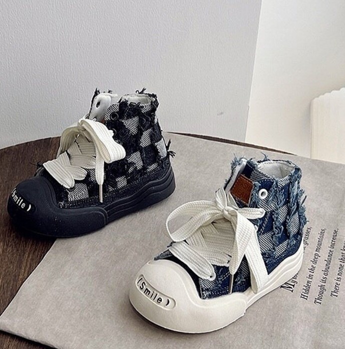 2024韩国正品代购儿童鞋HiShoes儿童宝宝高帮帆布鞋乐福婴幼童鞋