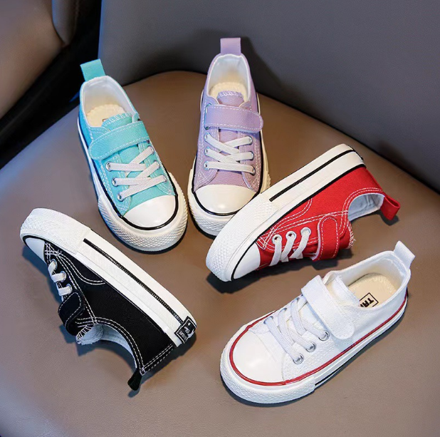 2023韩国童鞋正品代购ALShoes儿童魔术贴运动休闲鞋低帮鞋帆布鞋