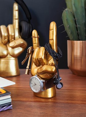 英国Luckies摇滚大手耳机架收纳支架绕线器耳麦托 创意桌面摆件