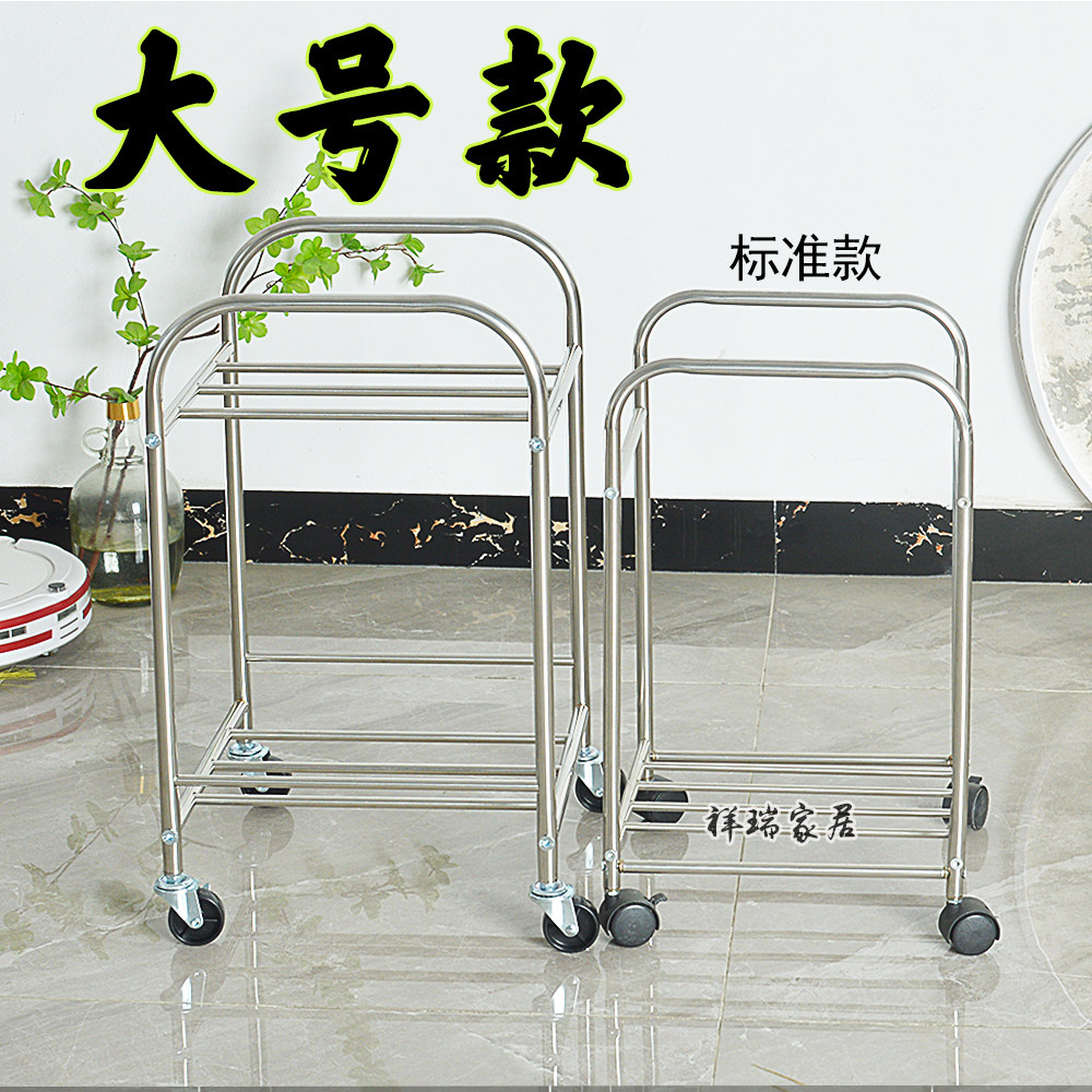不锈钢脸盆架二层置物