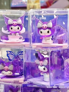 正版库洛米筑梦玫瑰园微盒kuromi盲盒手办潮玩偶可爱车载摆件