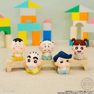 塑胶公仔盲盒摆件潮玩 朋友们3系列 正版 现货万代蜡笔小新和他