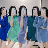 大码 性感睡衣女夏季 高级感2024年新款 男友风衬衫 家居服 冰丝薄款