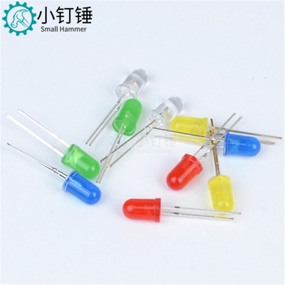 3MM 红发红高亮发光管LED发光二极管 红色LED红/白/黄/蓝色发光管